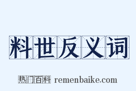 料世反义词是什么意思的图片